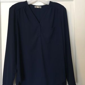 Blue chiffon shirt